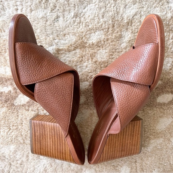 Kate Spade New York Felda Brown Leather Crisscross Mule Sandal Size 9m - Picture 7 of 12